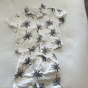 Grayson Mini 2T palm tree cat & jack boys button up set
